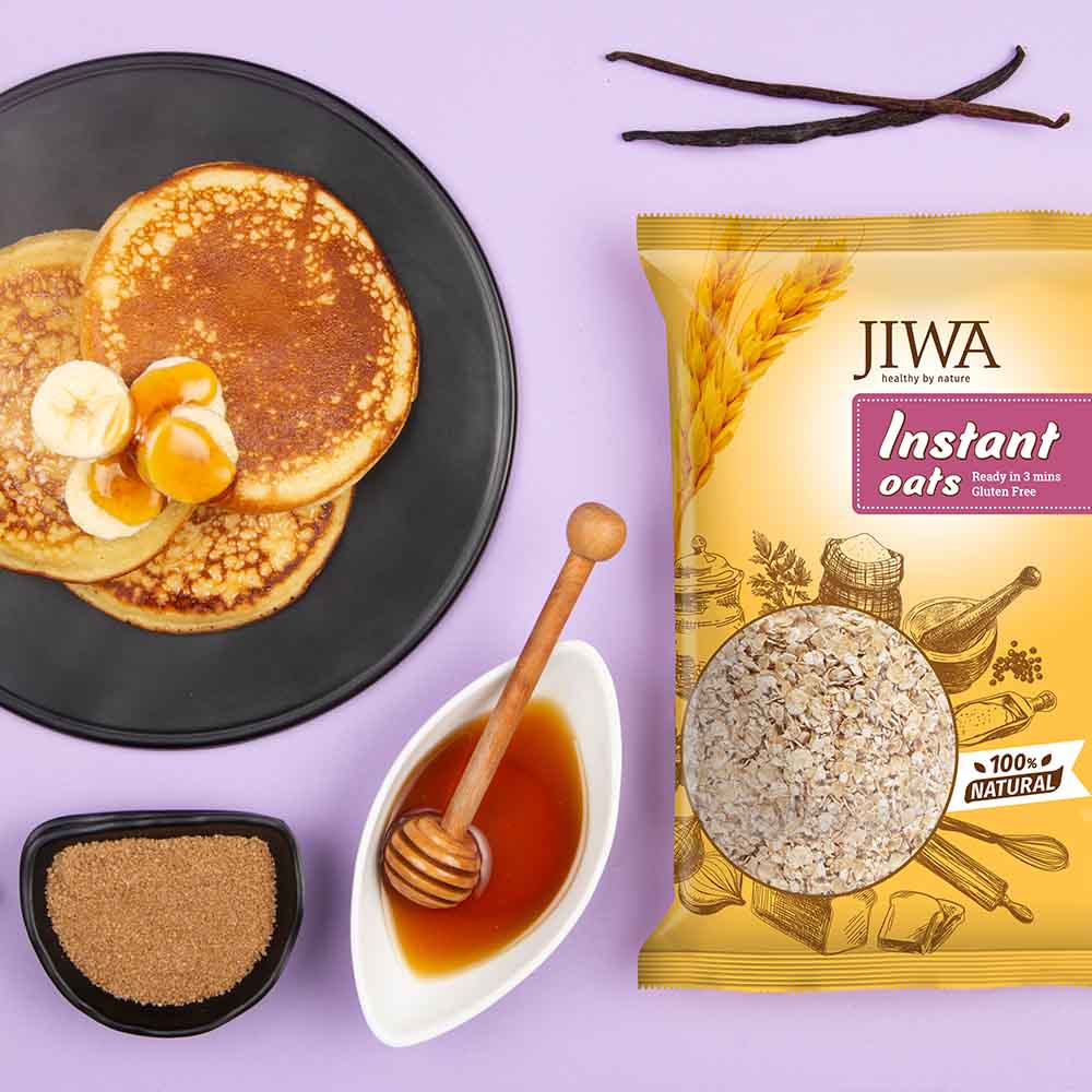 Get a instant oatmeal pancakes-Jiwa