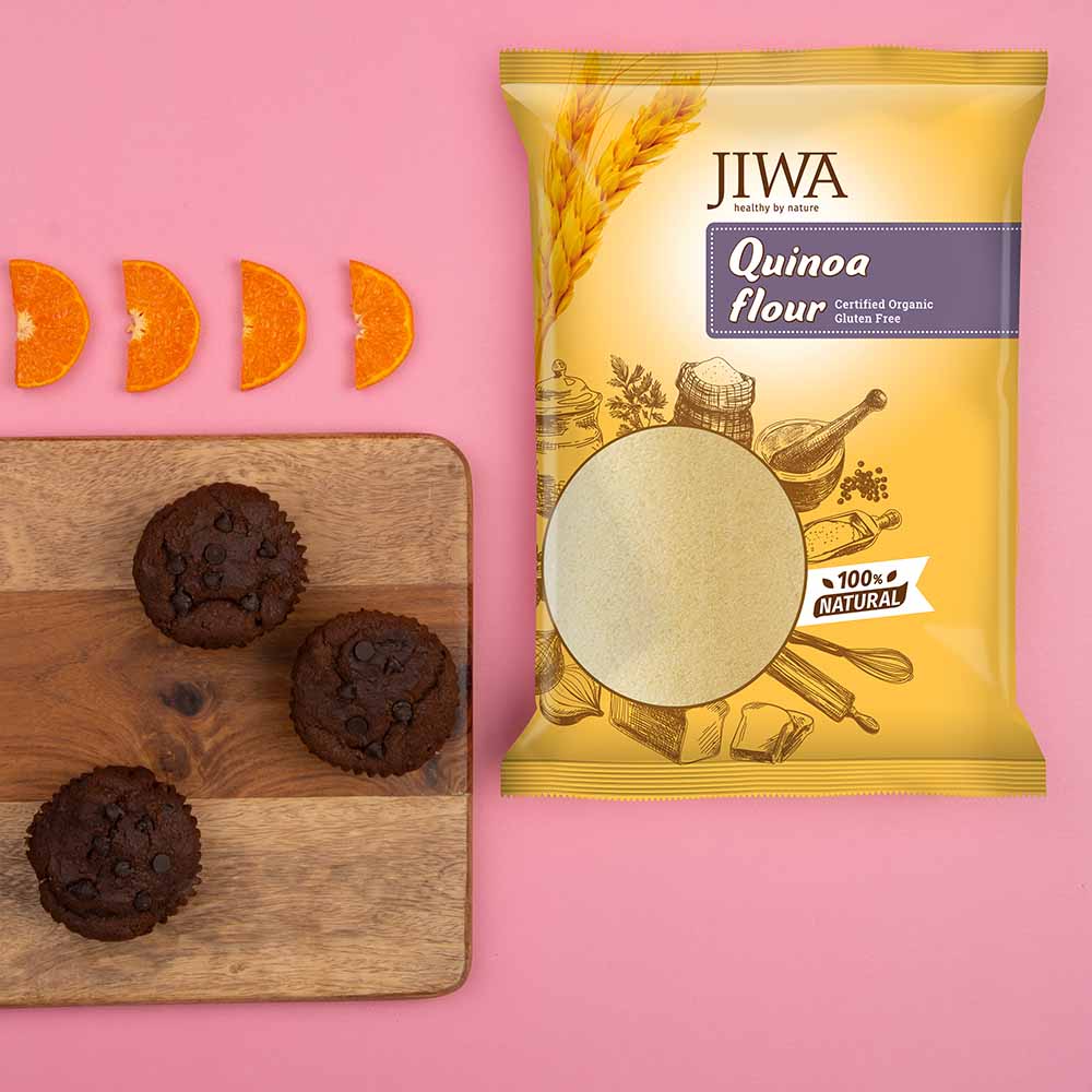 quinoa flour cupcake recipe made by jiwa's quinoa flour product 
