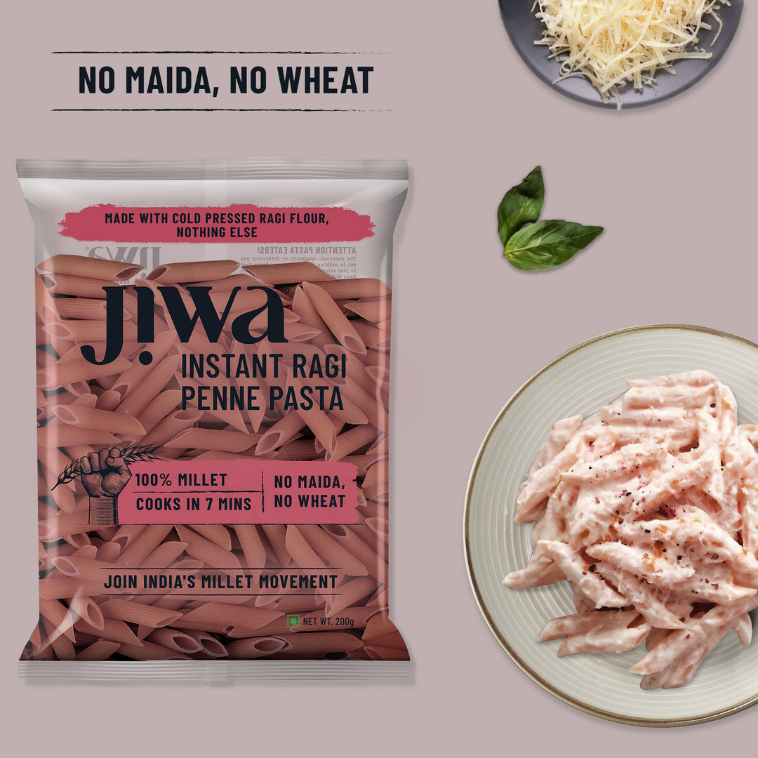 Instant Ragi Penne Pasta