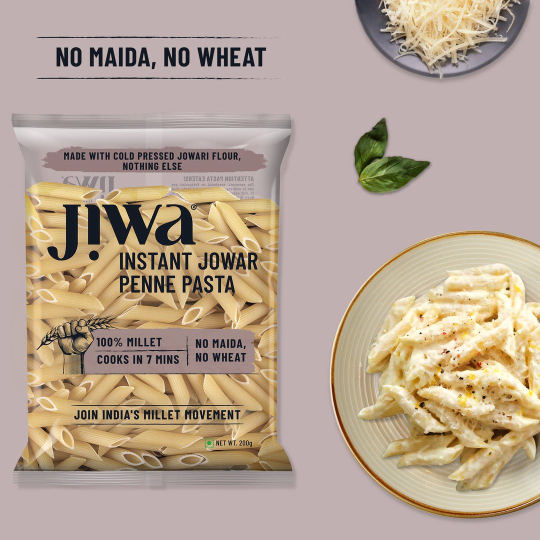 Instant Jowar Penne Pasta