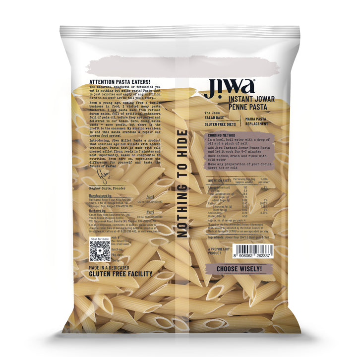 Instant Jowar Penne Pasta