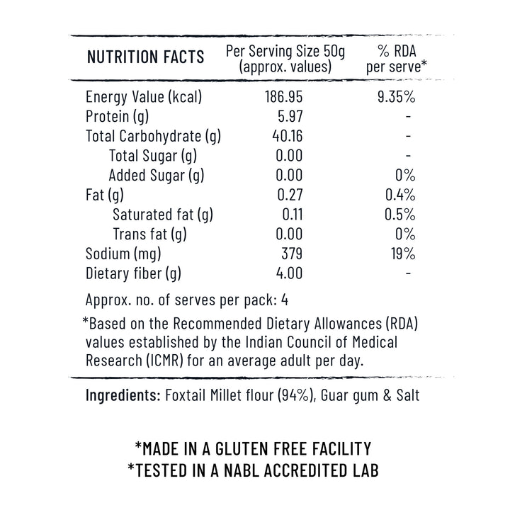 Instant Foxtail Millet Noodles