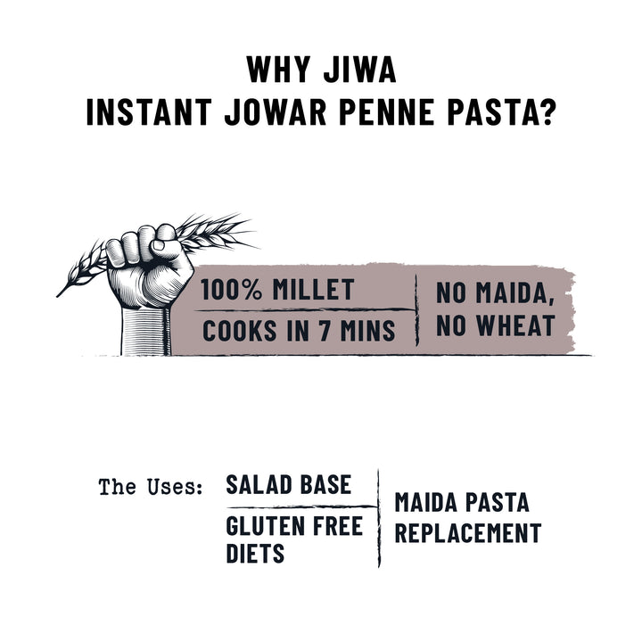 Instant Jowar Penne Pasta