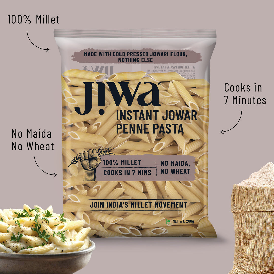 Instant Jowar Penne Pasta