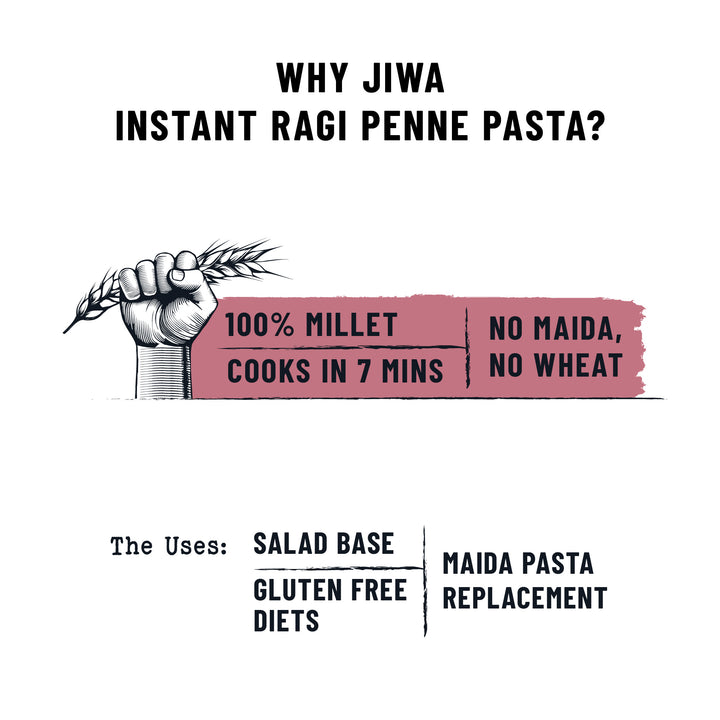Instant Ragi Penne Pasta