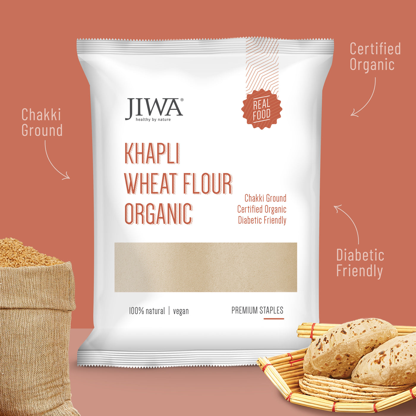 Organic Khapli Wheat Flour