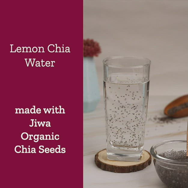 making healthy lemon chia water using jiwa quality organic chia seeds