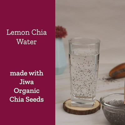 making healthy lemon chia water using jiwa quality organic chia seeds