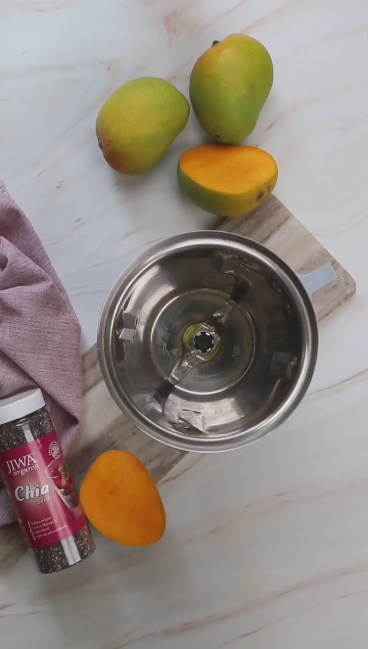 how to make mango chia popsicle by using jiwa organic chia seeds