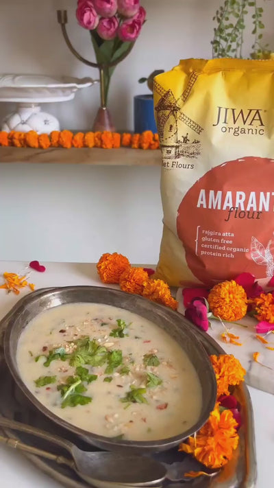 amarnath flour-jiwa organic with variety of vegetables flour