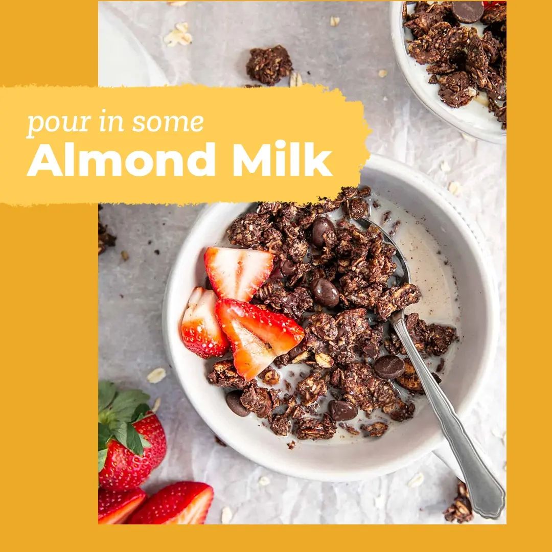 jiwa is buy granola online-add some chocolate crunch in pure almond milk