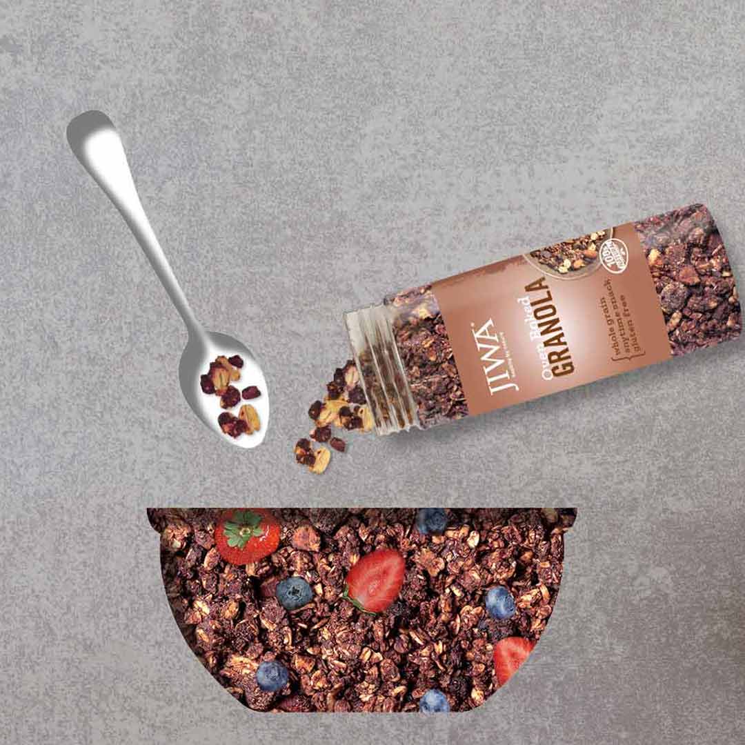 buy granola online-jiwa makes a organic spoon of flavours with fruits