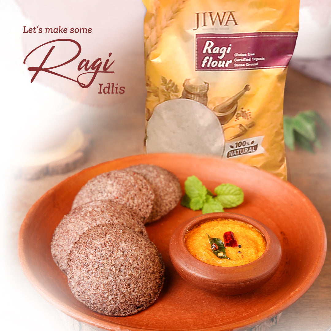 organic ragi flour-jiwa is good for prepare the idlies