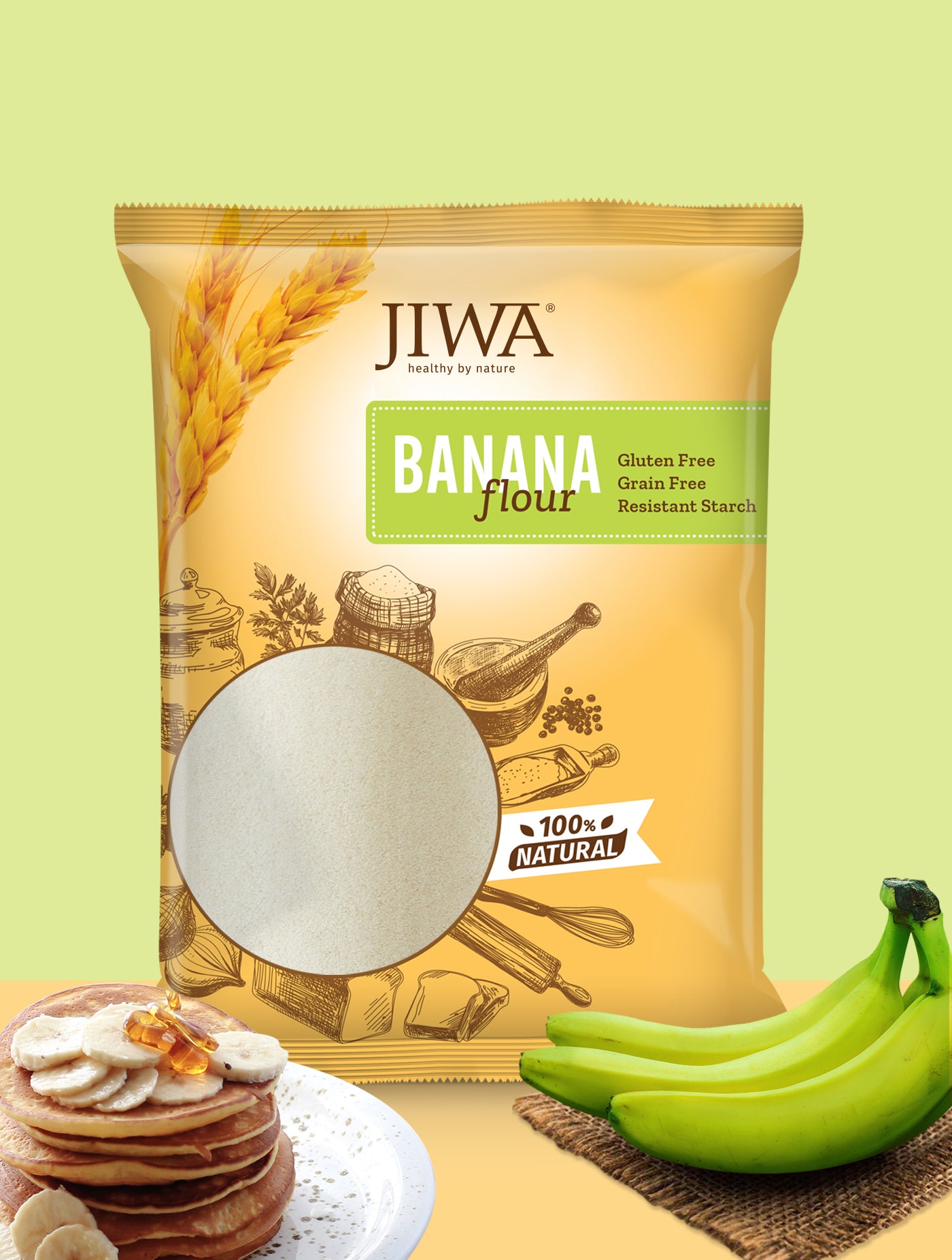 raw banana flour-jiwa organic flour
