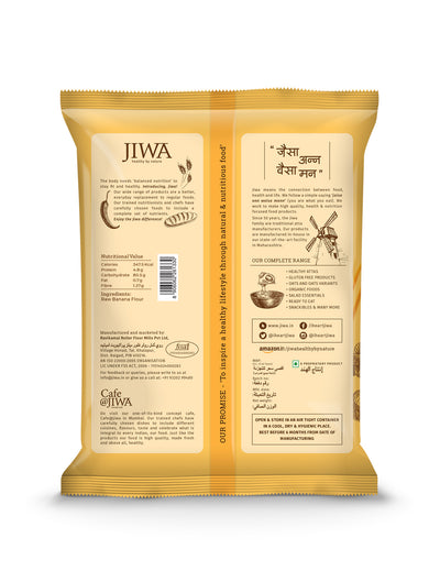 raw banana flour-jiwa nutrition chart