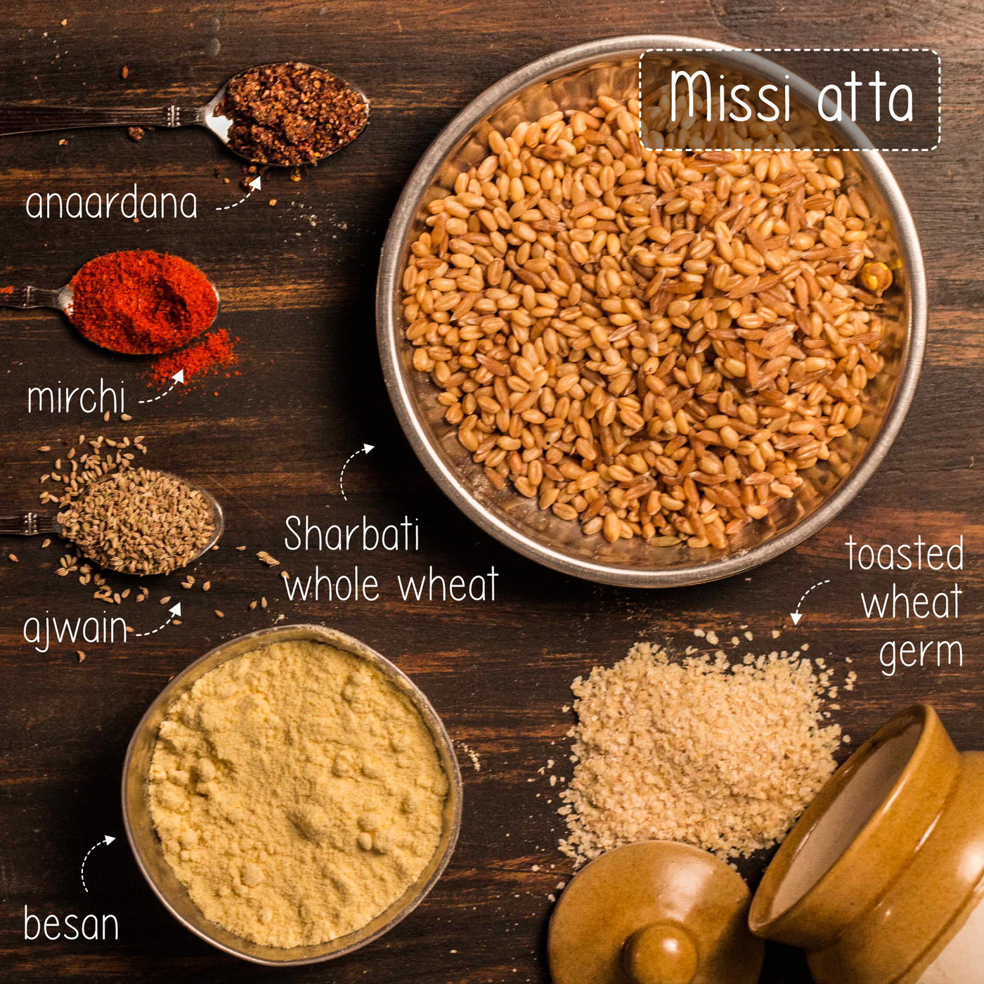 missi atta-jiwa organic flavours of seed,powder