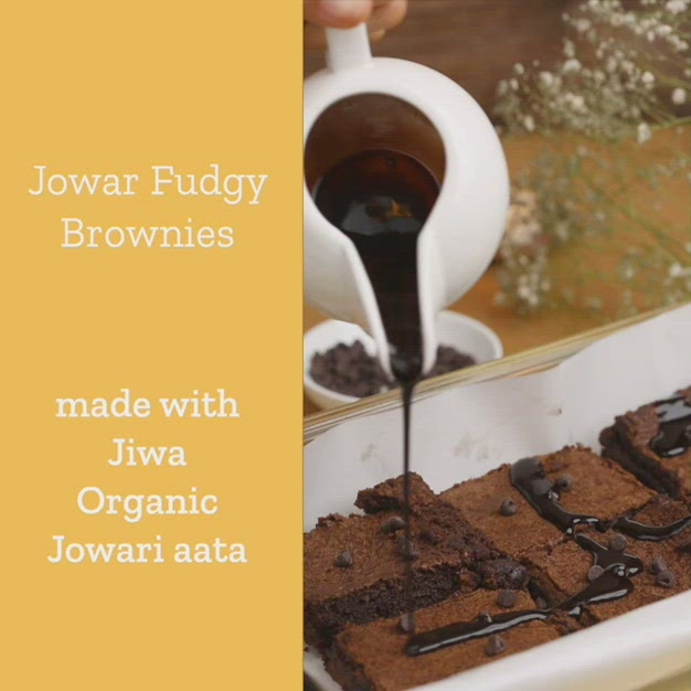 organic jowari atta-jiwa jowari fudgy browny recipe